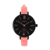 Amalfi Petite Vegan Leather Watch Black, Black & Marine Blue - Hurtig Lane - sustainable- vegan-ethical- cruelty free