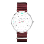 men's maroon nato watch