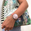 Hymnal Vegan Suede Watch All Rose Gold & Coral Watch Hurtig Lane Vegan Watches