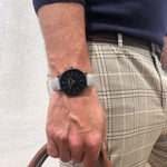 men's vegan watch black & grey