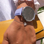 vegan leather watch grey & lilac