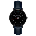 men's blue and black vegan watch