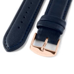 Mykonos Vegan Leather Watch Rose Gold, Black & Midnight Blue - Hurtig Lane - sustainable- vegan-ethical- cruelty free