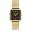 Neliö Square Stainless Steel Watch Gold, Black & Gold Watch Hurtig Lane Vegan Watches