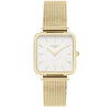 Neliö Square Stainless Steel Watch Gold, White & Gold Watch Hurtig Lane Vegan Watches