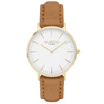 Hymnal Vegan Watch Suede Gold, White & Berry Watch Hurtig Lane Vegan Watches