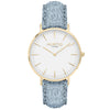 Hymnal Vegan Watch Suede Gold, White & Mustard Watch Hurtig Lane Vegan Watches