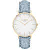 Hymnal Vegan Watch Suede Gold, White & Coral Watch Hurtig Lane Vegan Watches