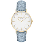 Hymnal Vegan Watch Tweed Gold, White & Grey Watch Hurtig Lane Vegan Watches