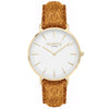 Hymnal Vegan Watch Suede Gold, White & Forest Green Watch Hurtig Lane Vegan Watches