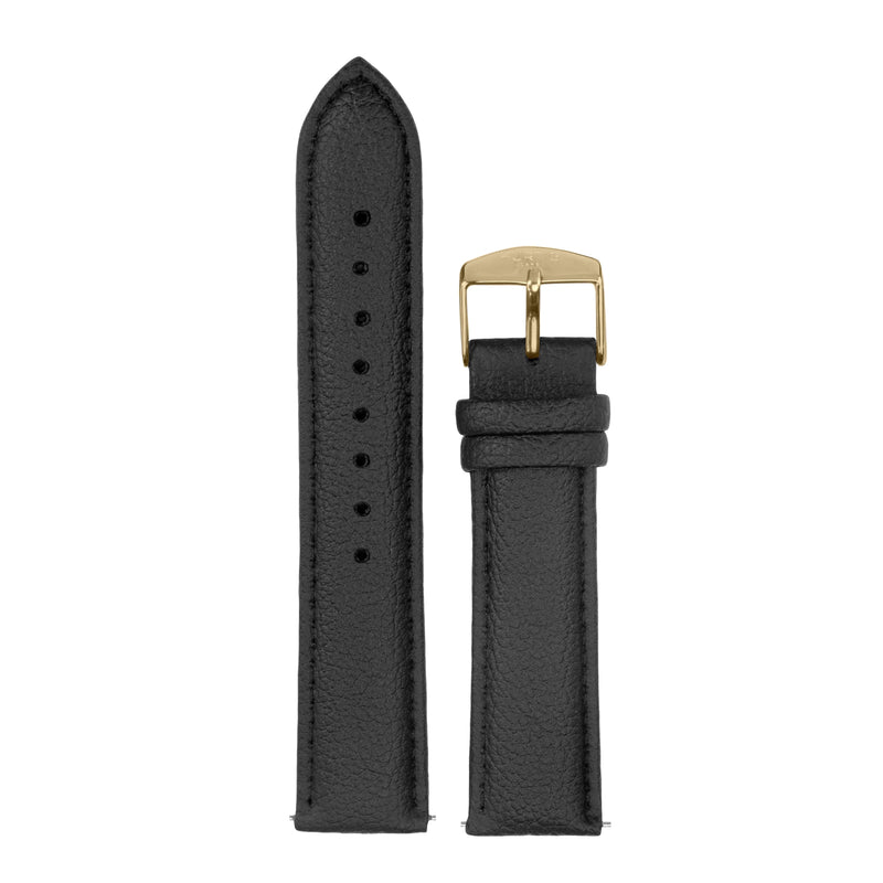 Black and Gold Cactus Leather Strap watch strap Hurtig Lane Vegan Watches