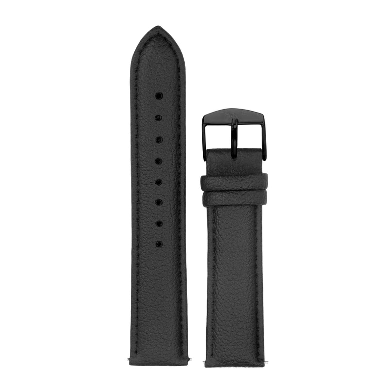 Black and Black Cactus Leather Strap watch strap Hurtig Lane Vegan Watches