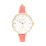 Amalfi Petite Vegan Leather Watch Gold, White & White Watch Hurtig Lane Vegan Watches