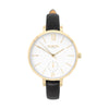 Amalfi Petite Vegan Leather Watch Gold, White & Marine Blue Watch Hurtig Lane Vegan Watches