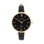 Amalfi Petite Stainless Steel Watch Gold, Black & Gold Watch Hurtig Lane Vegan Watches