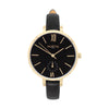 Amalfi Petite Vegan Leather Watch Gold, Black & White Watch Hurtig Lane Vegan Watches