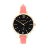 Amalfi Petite Vegan Leather Watch Gold, Black & Black Watch Hurtig Lane Vegan Watches