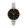 Amalfi Petite Vegan Leather Watch Gold, Black & Tan Watch Hurtig Lane Vegan Watches