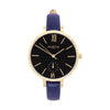 Amalfi Petite Vegan Leather Watch Gold, Black & White Watch Hurtig Lane Vegan Watches