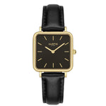 Neliö Square Vegan Leather Gold/Black/Tan Watch Hurtig Lane Vegan Watches