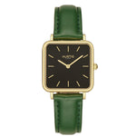 Neliö Square Vegan Leather Gold/Black/Tan Watch Hurtig Lane Vegan Watches