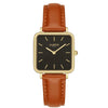 Neliö Square Vegan Leather Gold/Black/Black Watch Hurtig Lane Vegan Watches