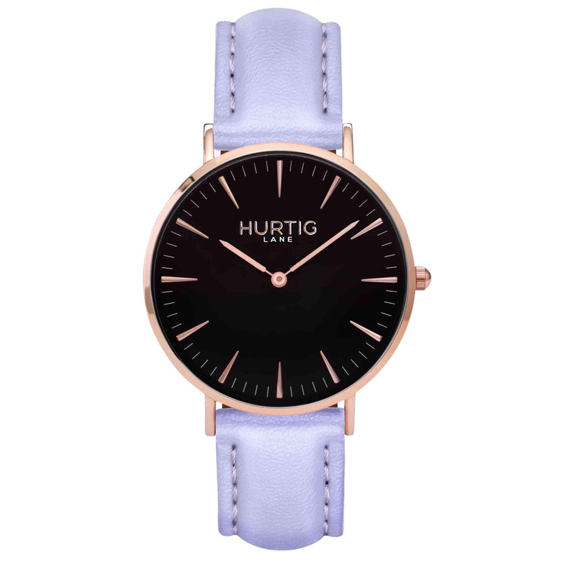 hurtig lane vegan watch rose gold and lilac- vegane uhr