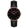 Mykonos Vegan Leather Watch Rose Gold, Black & Cloud Watch Hurtig Lane Vegan Watches