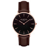 hurtig lane- Vegan leather watch Rose gold and chestnut - vegane uhren