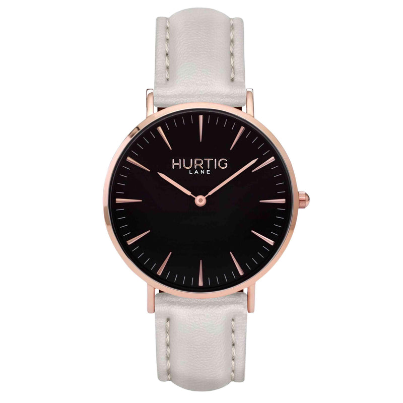 rose gold and grey vegan watch