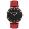 Mykonos Vegan Leather watch Rose Gold/Black/Black