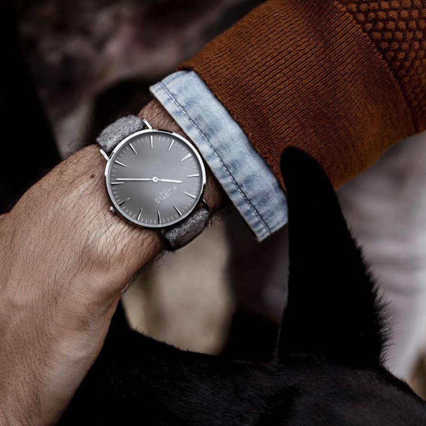 Hymnal Vegan Watch Tweed Silver, Grey & Grey - Hurtig Lane - sustainable- vegan-ethical- cruelty free