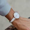 Amalfi Petite Vegan Leather Rose Gold/White/White - hurtig-lane-vegan-watches