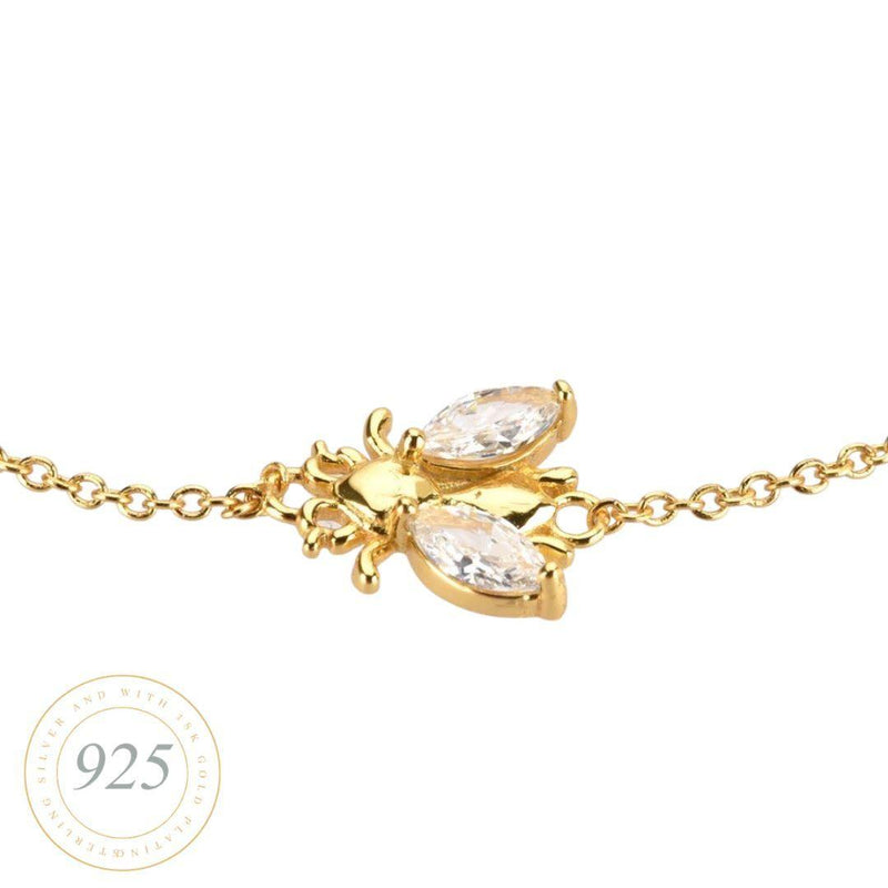 Bee Lovely Brilliance Gold Bracelet Jewellery Hurtig Lane Vegan Watches