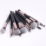 Vegan Makeup Brush Set- Sophistication. Sustainable Wood and Rose Gold Makeup Brushes Hurtig Lane