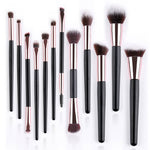 Vegan Makeup Brush Set- Sophistication. Sustainable Wood and Rose Gold Makeup Brushes Hurtig Lane