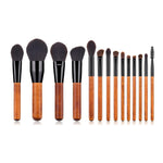 Vegan Makeup Brush Set- Elegance. Sustainable Wood & Black Makeup Brushes Hurtig Lane