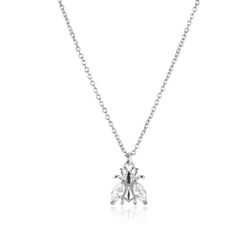 Bee Lovely Brilliance Silver Necklace Jewellery Hurtig Lane Vegan Watches