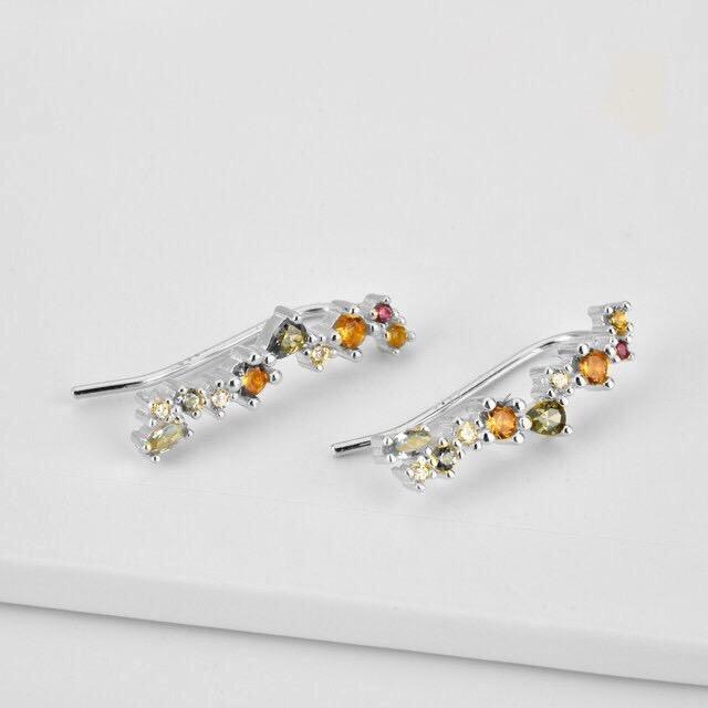 Rainbow Silver Earrings Infinite Jewellery Hurtig Lane Vegan Watches